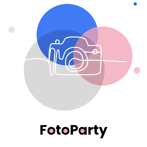 Logo oficial de Fotopartys, empresa de fotomatones y fotografía para eventos en Murcia y Totana